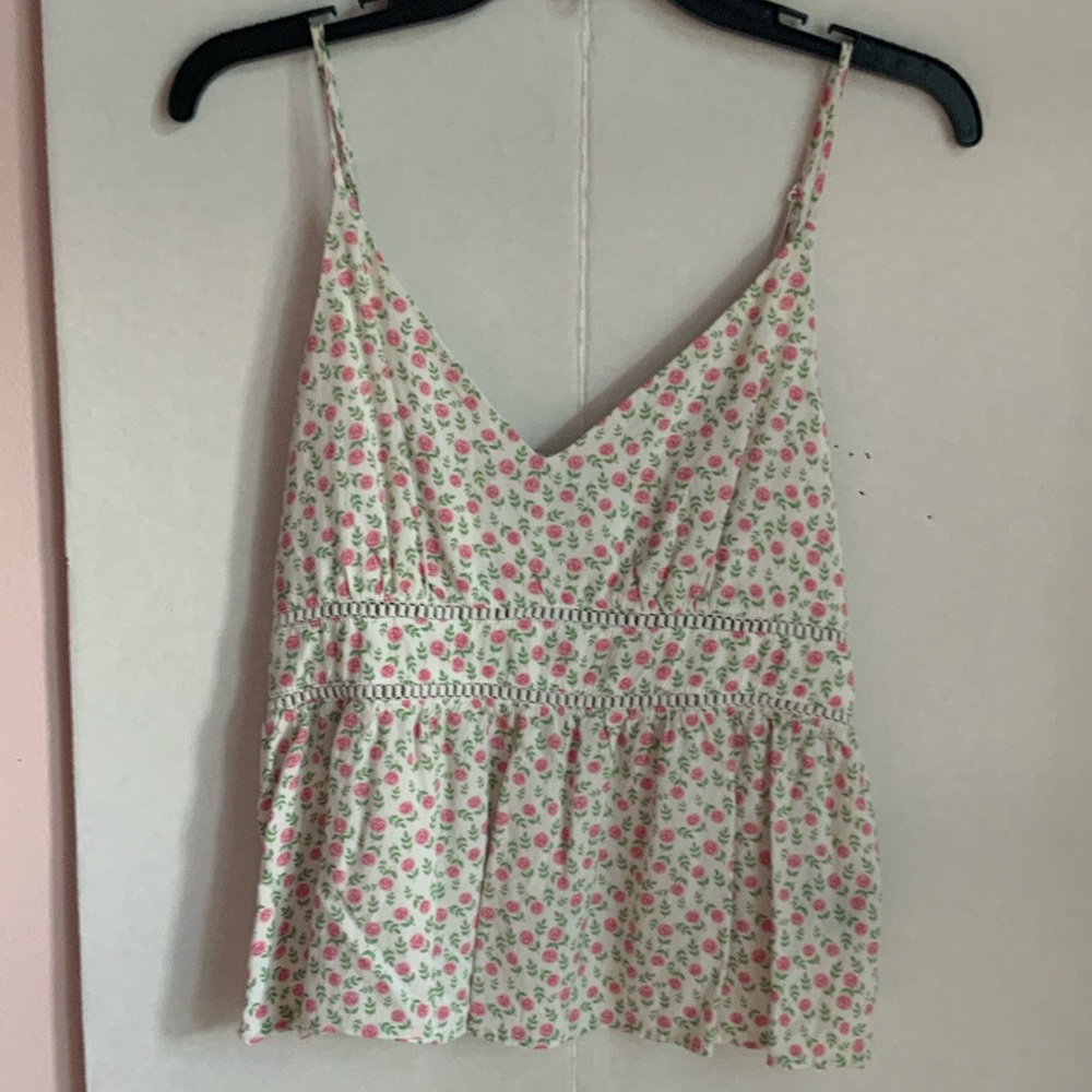 Trixxi Pink Floral Tank Top